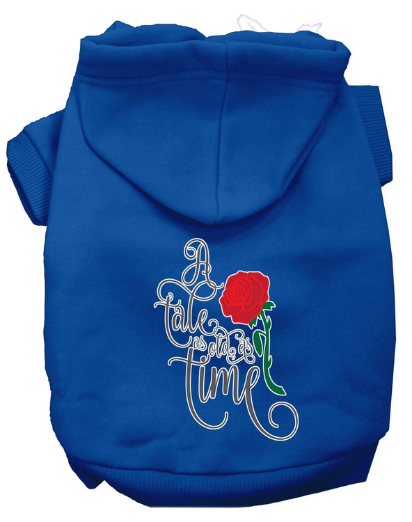 Timeless Tale Screen Print Dog Hoodie Blue L